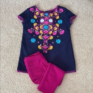 Girls Embroidered Dress Outfit